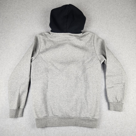 PUMA Men's Small Grey Black Logo Hoodie Pullover Sweatshirt Athletic Casual - Picture 4 of 9